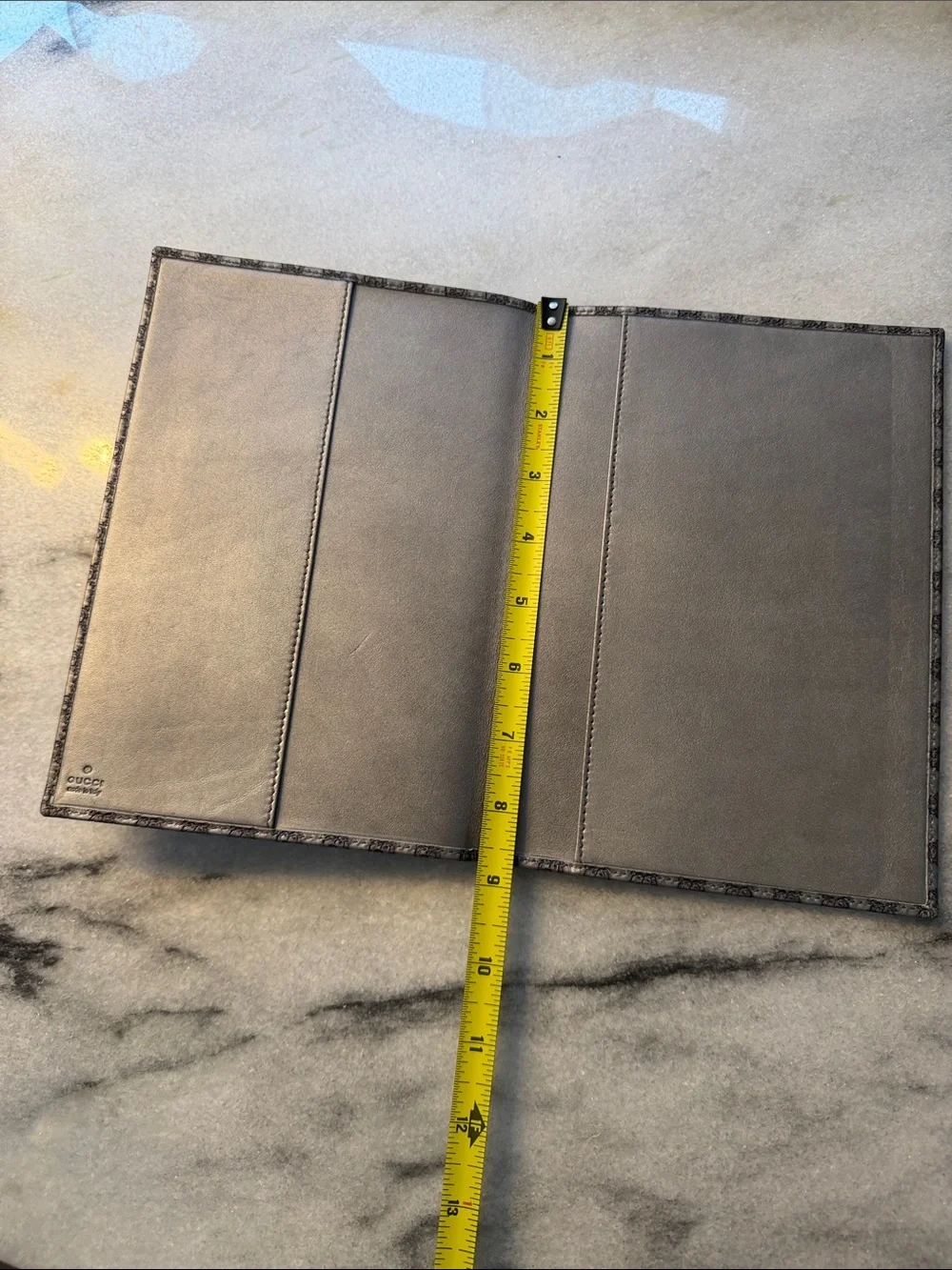 Gucci Gray Monogram Large Agenda Planner Cover Microguccissima